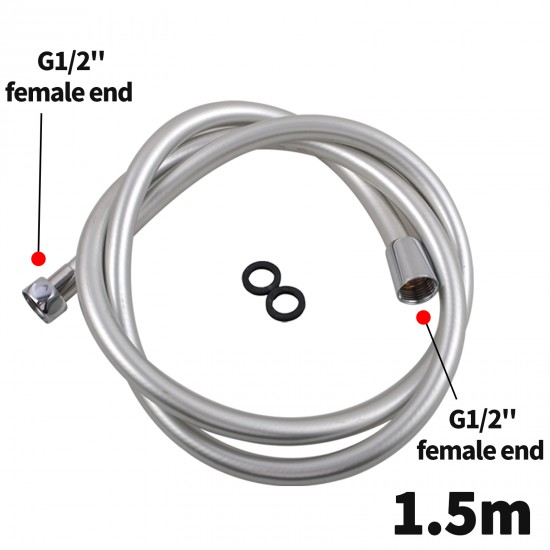 Silver PVC Shower Hose 1500mm